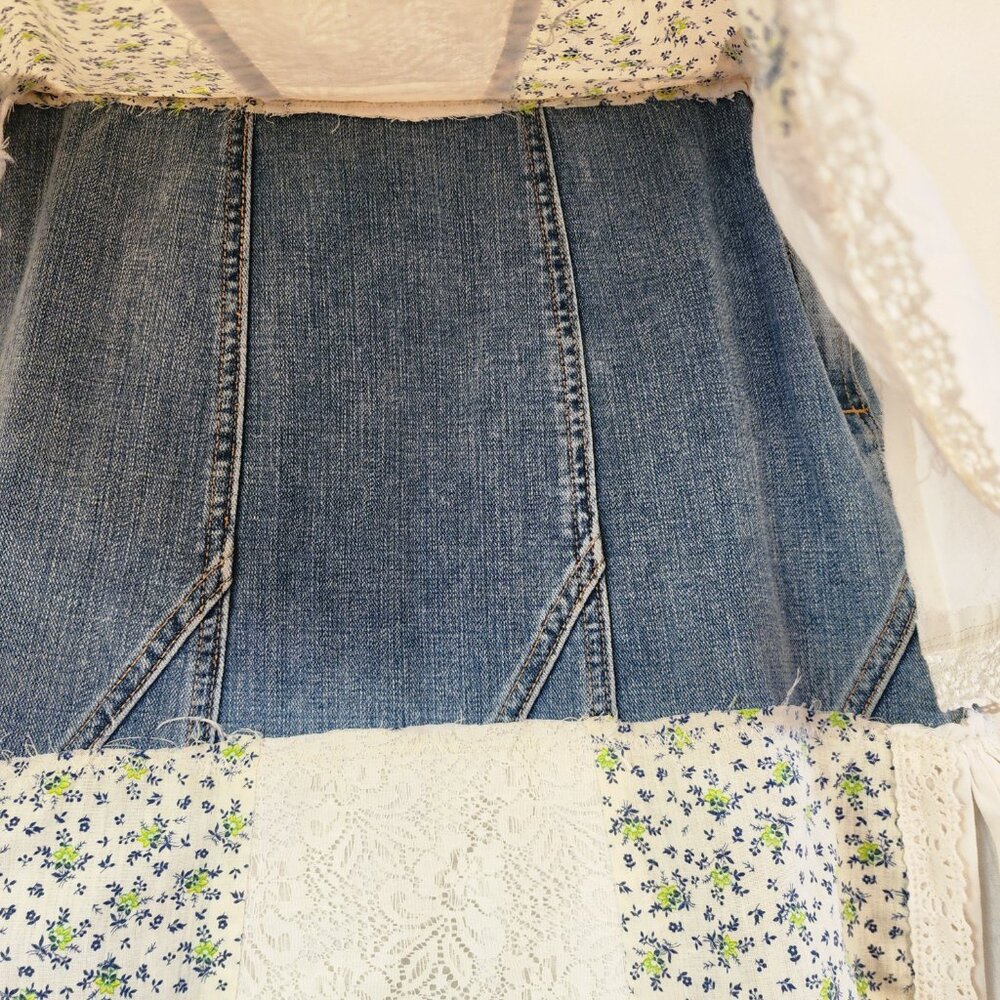 Floral White Midi Skirt - Picture 7 of 16